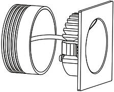 Вбудований світильник сріблястий 2Вт 3000К теплий колір свічення метал 8х8х6 см, фото 3