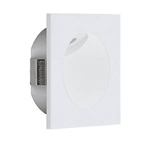 Вбудований світильник 2Вт 3000К теплий колір свічення метал білий 8х8х6 см, фото 1