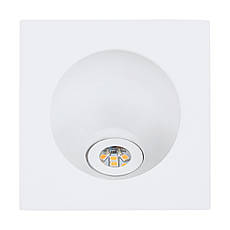 Вбудований світильник 2Вт 3000К теплий колір свічення метал білий 8х8х6 см, фото 3