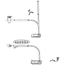 Настільна лампа пластикова біла LED Module 4000K 4000K 48х32.5 см, фото 5