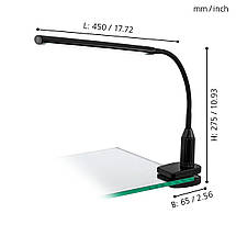 Настільна лампа на струбцині LED Module 4000K чорний пластик 45х27.5 см, фото 4