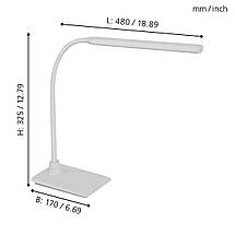 Настільна лампа пластикова біла LED Module 4000K 4000K 48х32.5 см, фото 4