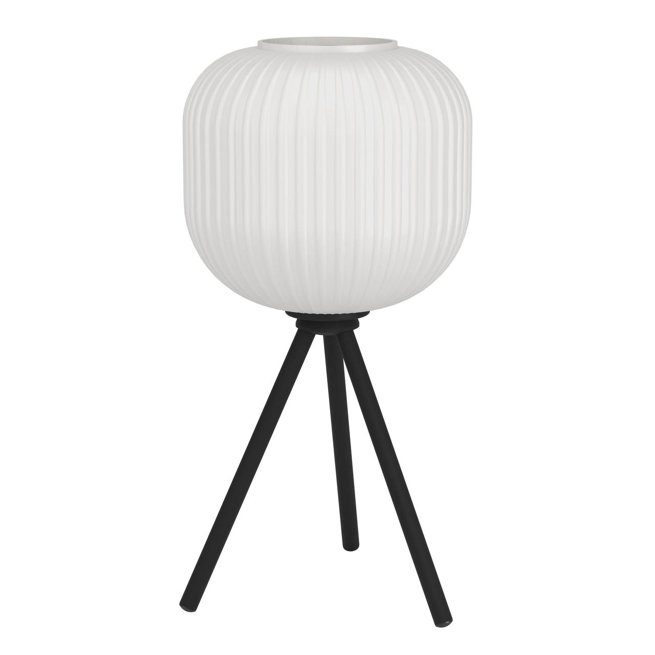 Настільна лампа Е27 сталь скло чорна біла 20х40 см