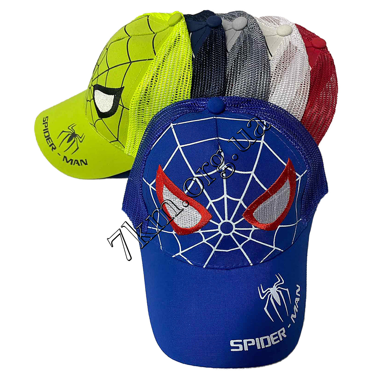 Кепка дитяча бавовна +сітка Оптом для хлопчиків 52р. "Spider-man" Д12, фото 1