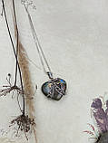 Кулон із срібла з лабрадоритом «Ельфійське серце», фото 5