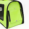 Сумка переноска для котів та собак L 52x22x29 см CosmoPet CP-11 Green, фото 3