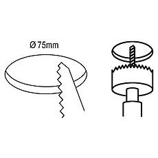 Вбудований світильник білий 3000К теплий колір світіння 8.6х8.6х2.6 см, фото 3