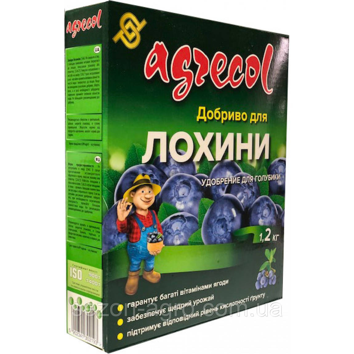 Добриво для чорниці та лохини Agrecol NPK 13-5-5 (1,2 кг)