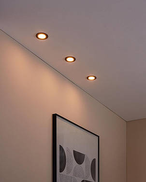 Вбудований світильник білий/чорний 3000К теплий колір світіння 8.6х8.6х2.6 см, фото 2