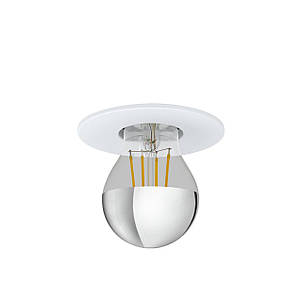 Вбудований світильник металевий на 1 лампу E27 білий 9х0.3 см, фото 1