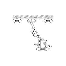Вбудований світильник металевий на 1 лампу E27 чорний 9х0.3 см, фото 4