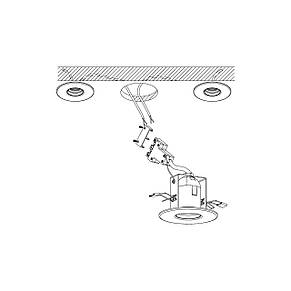 Вбудований світильник металевий на 1 лампу E27 білий 9х0.3 см, фото 3