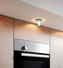 Вбудований світильник металевий на 1 лампу E27 чорний 9х0.3 см, фото 5