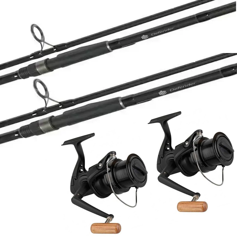 Набір на коропа JRC+Okuma CB-80 (Карпове вудлище + Котушка) 2шт.
