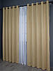 Комплект (2шт. 1,5х2,7м.) штор на люверсах із тканини мікровелюр SPARTA. Колір бежевий. Код 1192ш 37-0162, фото 5