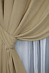 Комплект (2шт. 1,5х2,7м.) штор на люверсах із тканини мікровелюр SPARTA. Колір бежевий. Код 1192ш 37-0162, фото 4