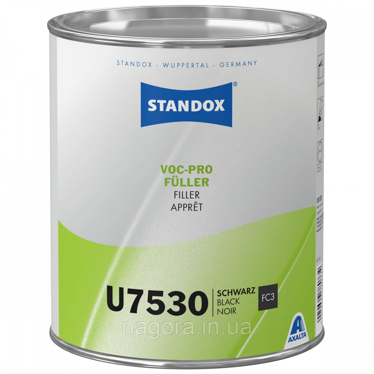 Грунт-наповнювач HS STANDOX, чорний, U7530 VOC Pro Füller 3,5 л
