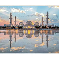 Алмазная мозаика-картина стразами по номерам Мечеть шейха Зайда на подрамнике наборы из страз живопись