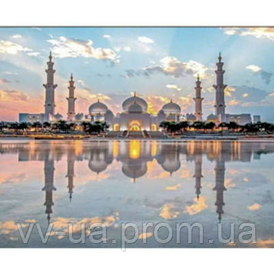 Алмазна мозаїка-картина стразами за номерами Мечеть шейха Зайда на підрамнику набори зі страз живопис алмазами