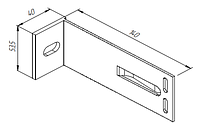 Кронштейн алюминиевый KMD L140*55*40S