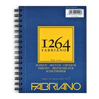 Альбом для рисунка и эскизов Fabriano 1264 Sketch на спирали, А5, 90 г/м2, 60 л., слоновая кость (19100634)