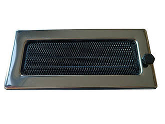 Камінна решітка нержавіюча 25х11 (посадковий 22,5х9) з жалюзі