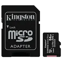 Карта пам'яті Kingston 64GB microSDXC Canvas Select Plus 100R A1 C10 Card + ADP