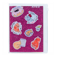 Блокнот Kite Pink cats, 80 листов, клетка, силиконовая обложка (K22-462-1)