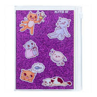 Блокнот Kite Purple cats, 80 листов, клетка, силиконовая обложка (K22-462-2)