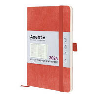 Щотижневик Axent 2024 Partner Soft Nuba, 125x195 мм, терракотовий (8517-24-57-A)