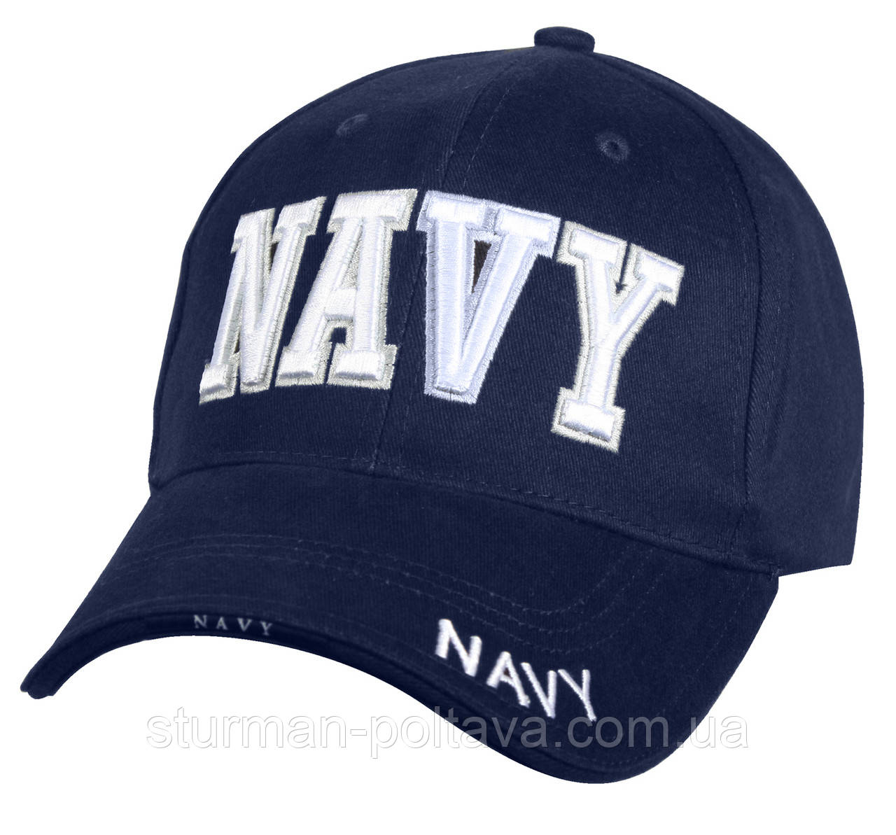Бейсболка чоловіча морська NAVY BLUE - "NAVY" колір темно синій оригінал Rotcho США