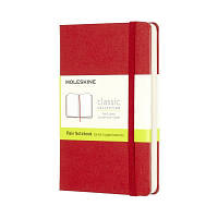 Записная книга Moleskine Classic карманная, твердая обл., красный, нелинованная (QP012F2)