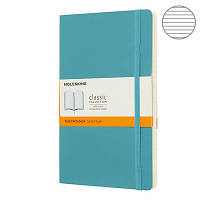 Записная книга Moleskine Classic средняя, мягкая обл., океанский синий, линия (QP616B35)