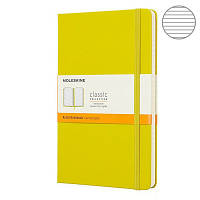 Записная книга Moleskine Classic средняя, твердая обл., желтый, линия (QP060M18)