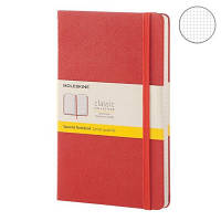 Записная книга Moleskine Classic средняя, твердая обл., красный, клетка (QP061F2)