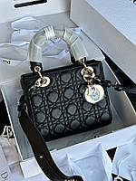 Женская сумка из кожи Christian Dior Small Lady Dior My ABCDIOR Bag Black