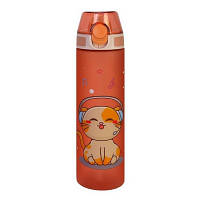Бутылка для воды Cool For School Cat Vibes, 750 мл, оранжевая (CF61315)