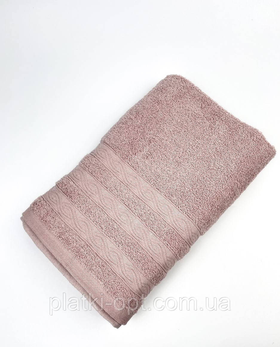 Рушник лицьовий махровий Ланцюжок (світло-бежевий) 100х50 см, фото 1