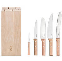 Набор кухонных ножей из 5 предметов с блоком Opinel Parallele Bread Block (002402)