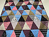 Літня ковдра-покривало 140х205см Лелека Текстиль Різнокольорові трикутники, фото 4