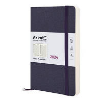 Щоденник Axent 2024 Partner Soft Skin, 145x210 мм, синій (8810-24-02-A)