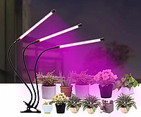 Ультрафіолетова фітолампа GrowLight для рослин (на 3 Led лампи) з таймером