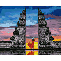 Картина по номерам Brushme Путешественница на Бали 40 на 50 см пейзаж для взрослых раскраска картинки цифрам