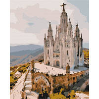 Картина по номерам Brushme Храм Святого Сердца. Барселона 40 на 50 см пейзаж города для взрослых раскраска