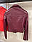 Шкіряна куртка в кольорі  Бордо 
🤩, фото 2
