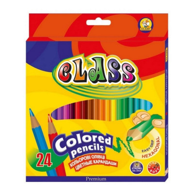 Олівці кольорові Class Premium, 24 кольори (1152630)