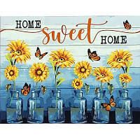 Картина по номерам STRATEG Sweet Home 40 на 50 см цветы для взрослых раскраска картинки цифрам рисование кухню