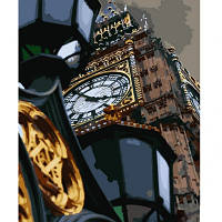 Картина по номерам STRATEG Биг-Бен 40 на 50 см пейзаж Лондон для взрослых раскраска картинки цифрам рисование