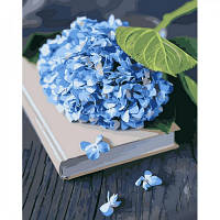 Картина по номерам STRATEG Голубая гортензия 40 на 50 см цветы для взрослых раскраска картинки цифрам