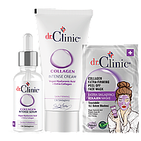Набір Dr.Clinic Collagen: Інтенсивна сироватка з колагеном + Крем + Маска (30/50/12ml)